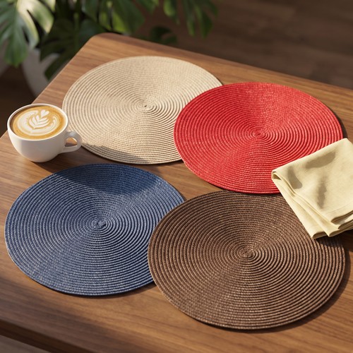 38cm round placemats washable - 38cm,