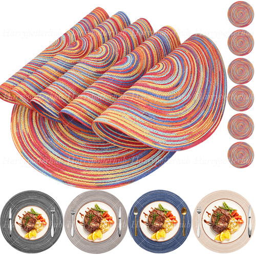 Set 12pcs round placemats - round, &