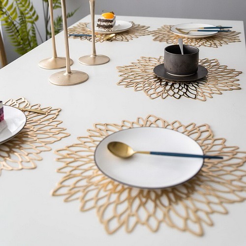 8pcs gold placemats - 8pcs,