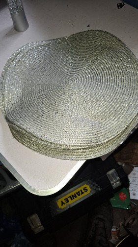Silver gliter place mats - gliter, for
