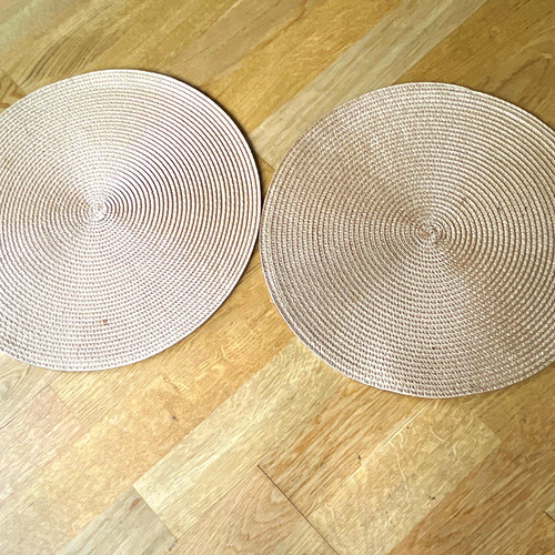 Set round woven beige - 6,