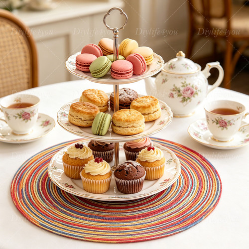 Set 12pcs round placemats - of,