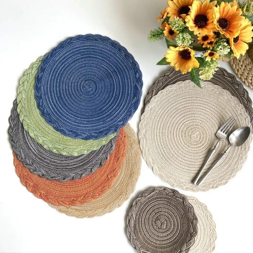 1pc round woven braided - round,