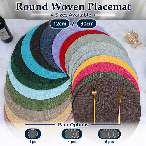 Woven table place mats - place, large