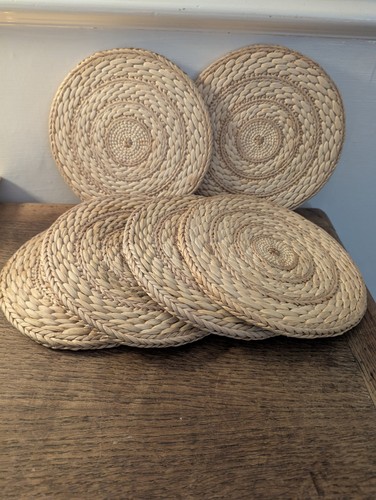 Set round woven straw - set,