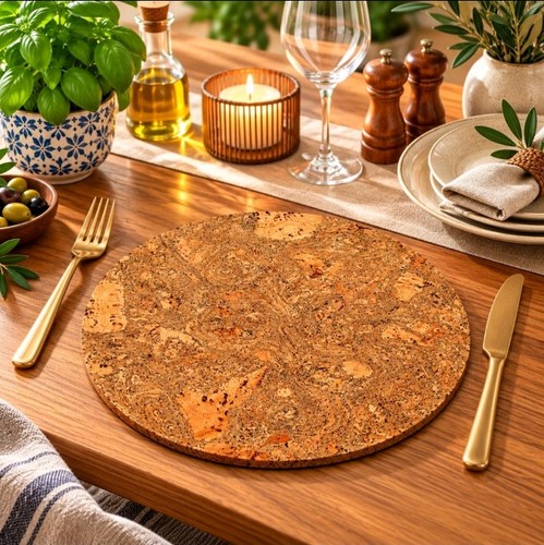 Natural cork place mats - x,