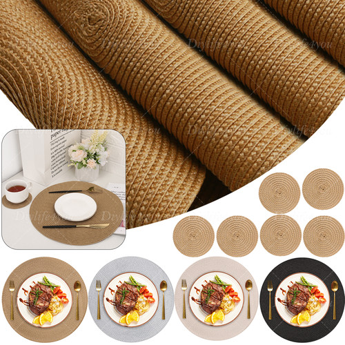 12pcs set woven round - 12pcs,