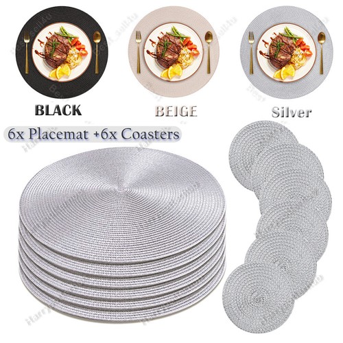 Set round placemats and - round,