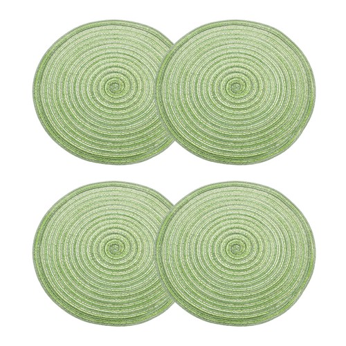 4pcs round braided placemats - 4pcs,