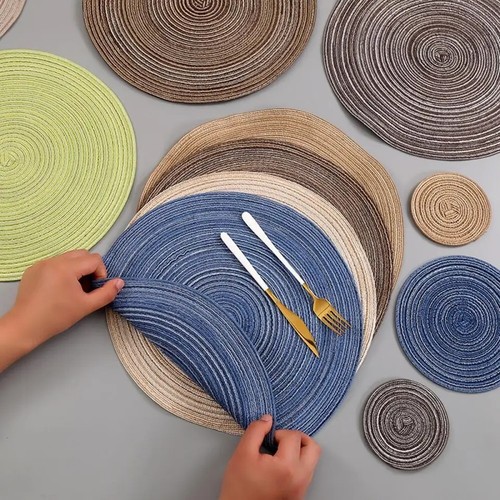 Table place mats large - large, round
