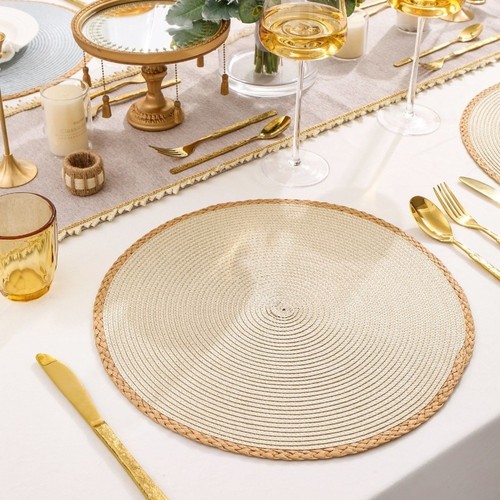 Round placemats non - round,