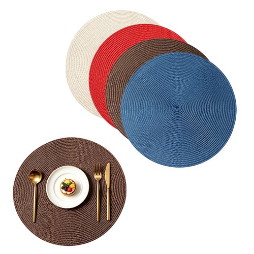 Round woven pcs - woven, 4/6