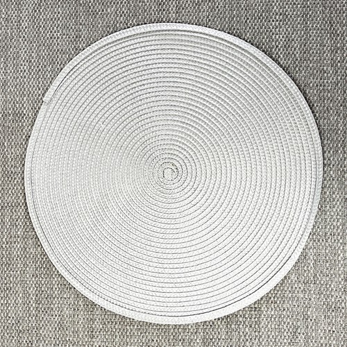 Set grey round - of, woven