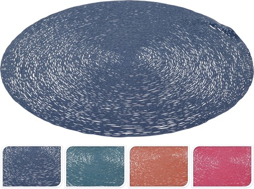 Round pvc placemats 4pcs set - pvc,