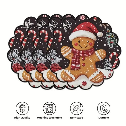 Table mats round christmas - mats,